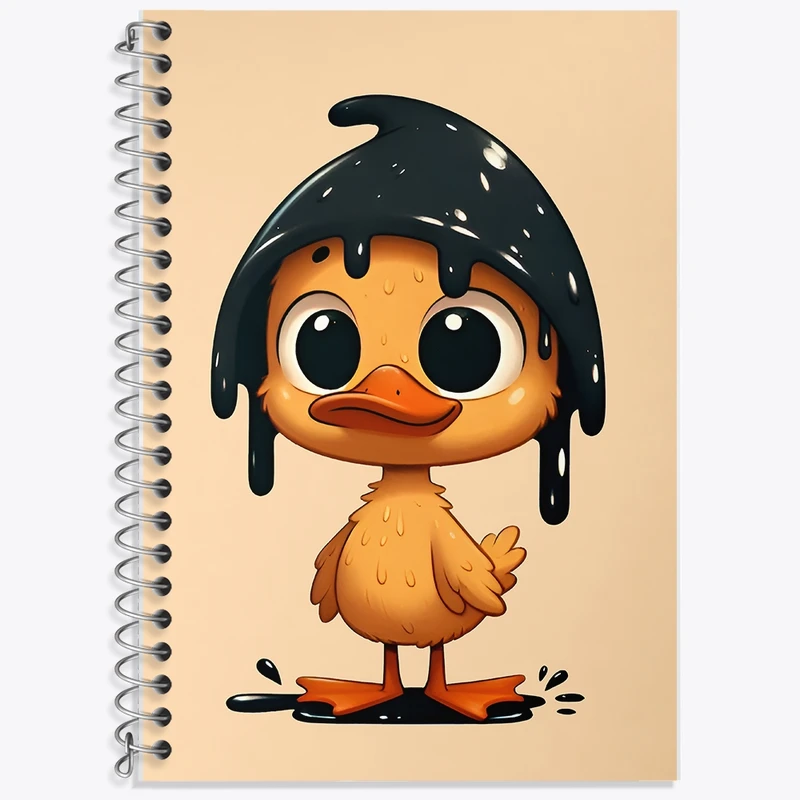 دفتر زبان 50 برگ خندالو مدل سه خط طرح اردک کثیف کد F11834