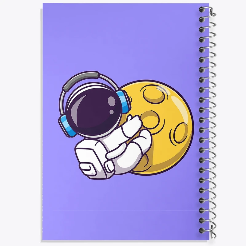 دفتر طراحی 50 برگ خندالو طرح فضانورد کد 25127