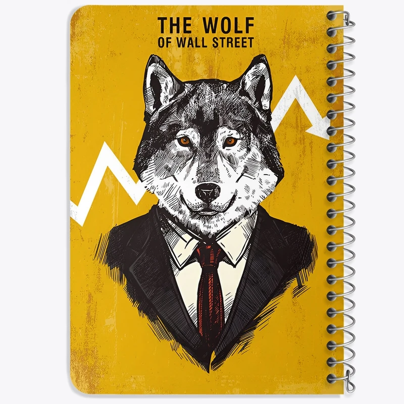 دفتر یادداشت 50 برگ خندالو طرح گرگ وال استریت (The Wolf of Wall Stree) کد F13538