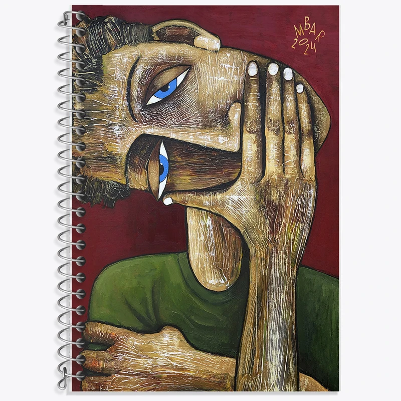 دفتر زبان 50 برگ خندالو مدل دو خط طرح نقاشی جاده های کمی پیموده شده‌اند اثر میخائیل بارانوفسکی کد F12292