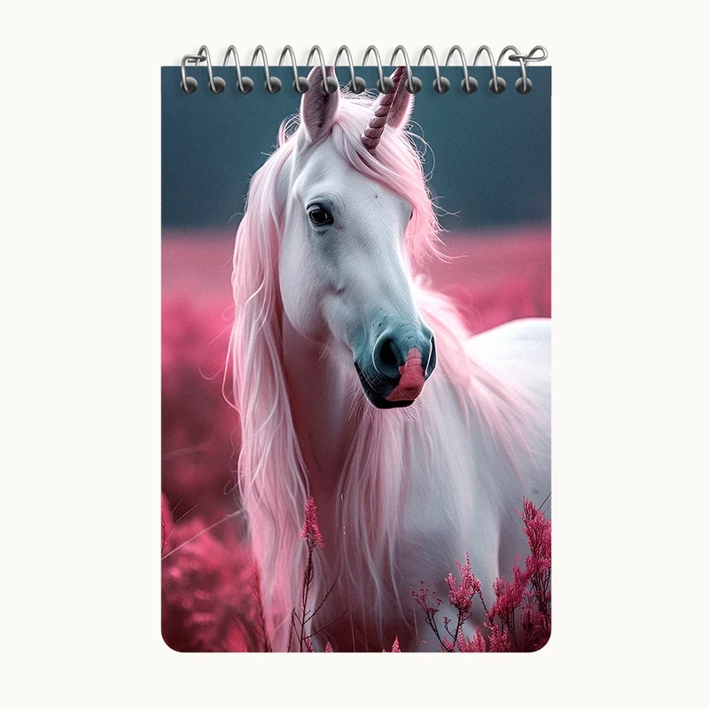 دفتر یادداشت 50 برگ خندالو طرح اسب تک شاخ کد F14372