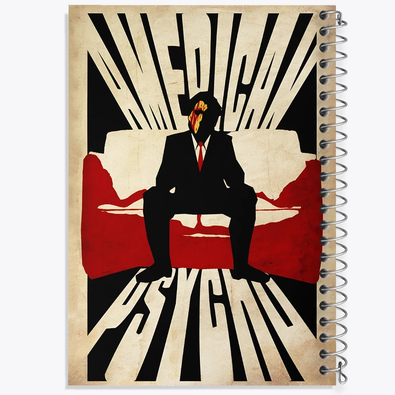 دفتر نقاشی 50 برگ خندالو طرح روانی آمریکایی (American Psycho) کد F10123