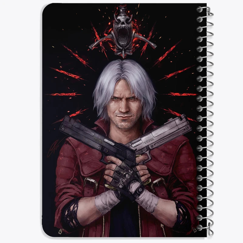 دفتر یادداشت 50 برگ خندالو طرح بازی دویل می کرای Devil May Cry کد 30234