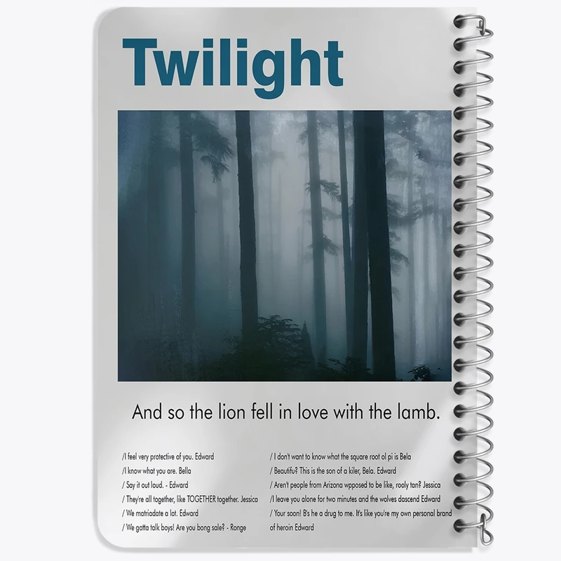 دفتر یادداشت 50 برگ خندالو طرح گرگ ‌ومیش (The Twilight) کد F13853
