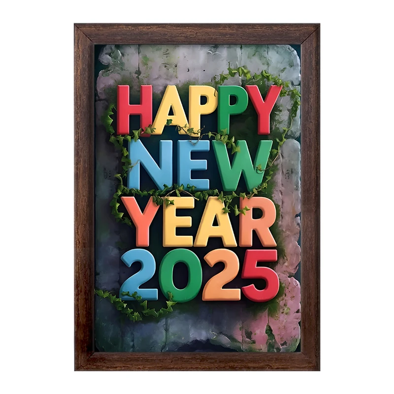 تابلو خندالو طرح Happy New Year 2025 کد F7865