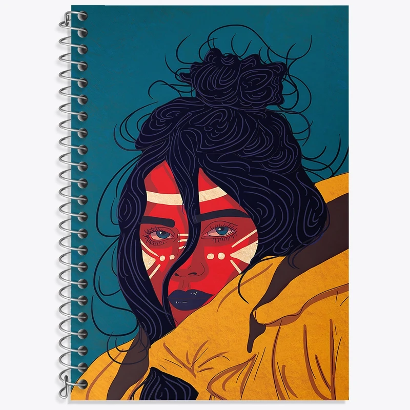 دفتر لغت 50 برگ خندالو طرح دختر سرخپوستی کد F4771