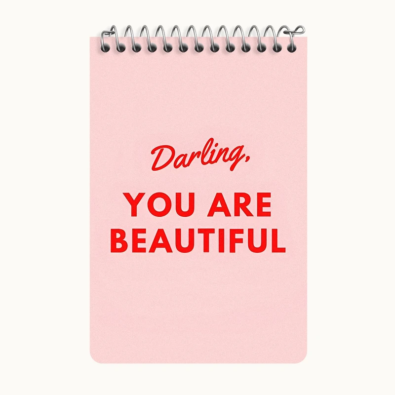 دفتر یادداشت 50 برگ خندالو طرح Darling You Are Beautiful کد F3706