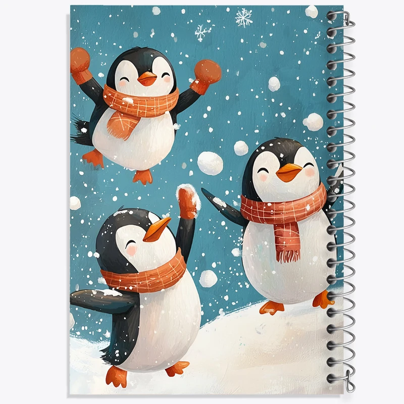 دفتر مشق 100 برگ خندالو طرح پنگوئن های بامزه کد F8702