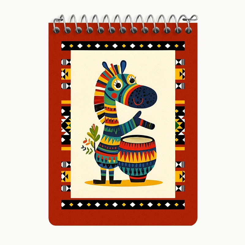 دفتر یادداشت 50 برگ خندالو طرح گورخر آفریقایی کد N7191