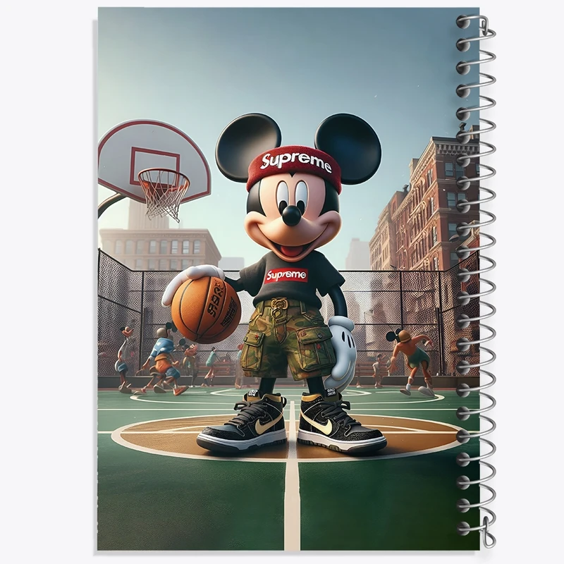 دفتر شطرنجی 50 برگ خندالو طرح میکی موس کد F4403