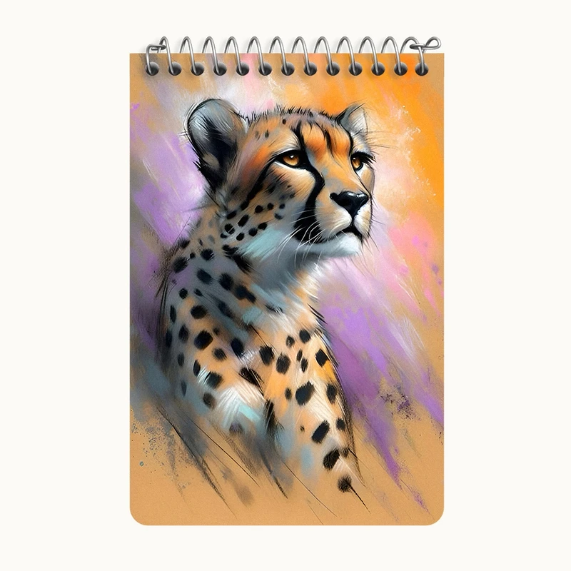 دفتر یادداشت 50 برگ خندالو طرح یوزپلنگ کد F7896