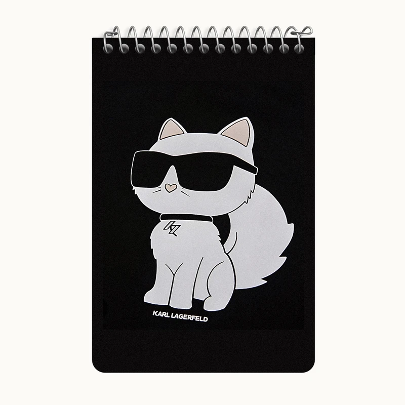 دفتر یادداشت 50 برگ خندالو طرح گربه ی کارل لاگرفلد کد F4100