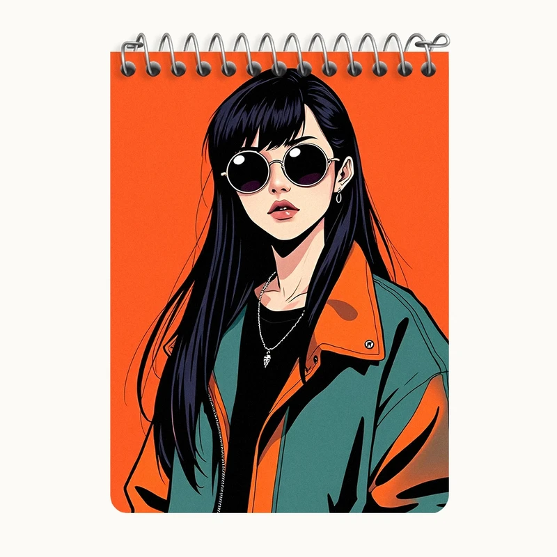 دفتر یادداشت 50 برگ خندالو طرح دخترانه فانتزی کد N7400