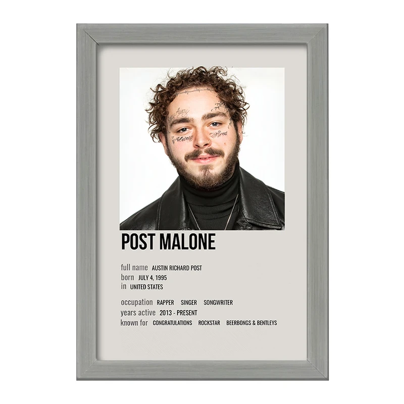 تابلو خندالو طرح پست مالون (Post Malone) کد F13162