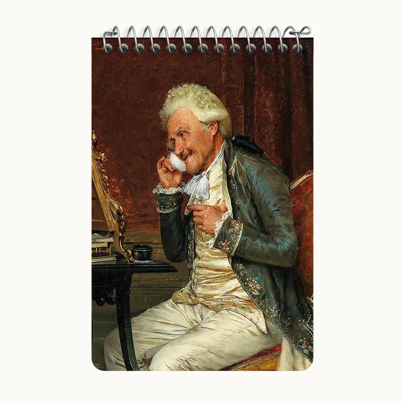 دفتر یادداشت 50 برگ خندالو طرح نقاشی پد آرایشی اثر آرتورو ریچی کد F12168