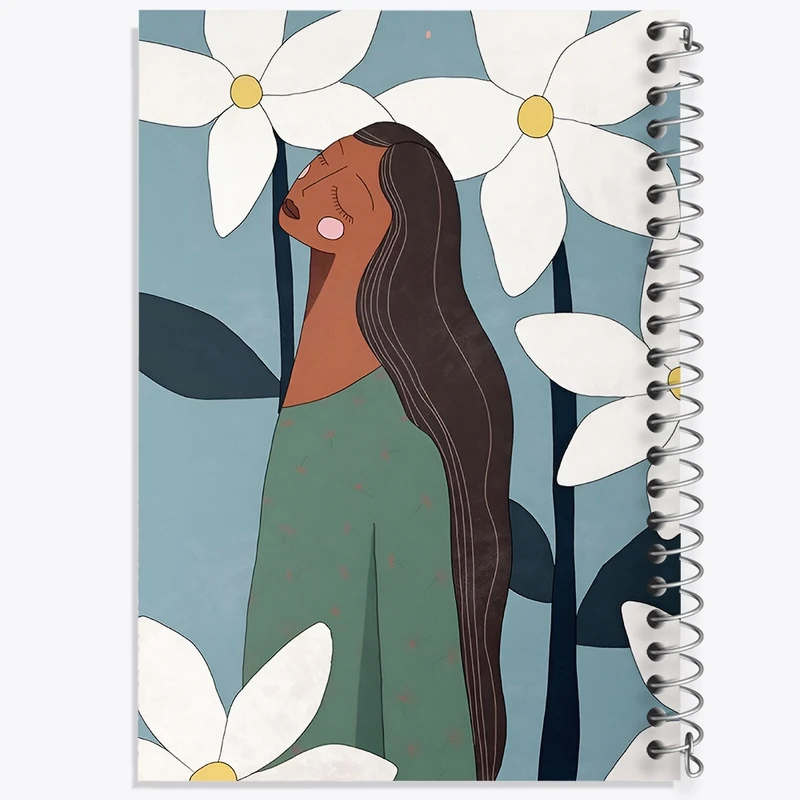 دفتر شطرنجی 50 برگ خندالو طرح دخترانه فانتزی کد N8423