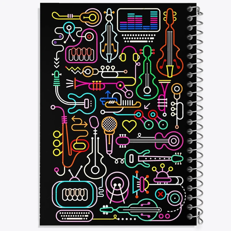 دفتر لیست خرید 50 برگ خندالو طرح موسیقی کد F9677