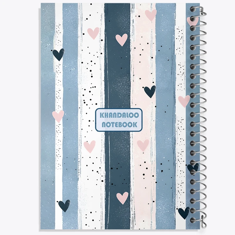 دفتر لیست خرید 50 برگ خندالو طرح پترن قلبی کد N7352