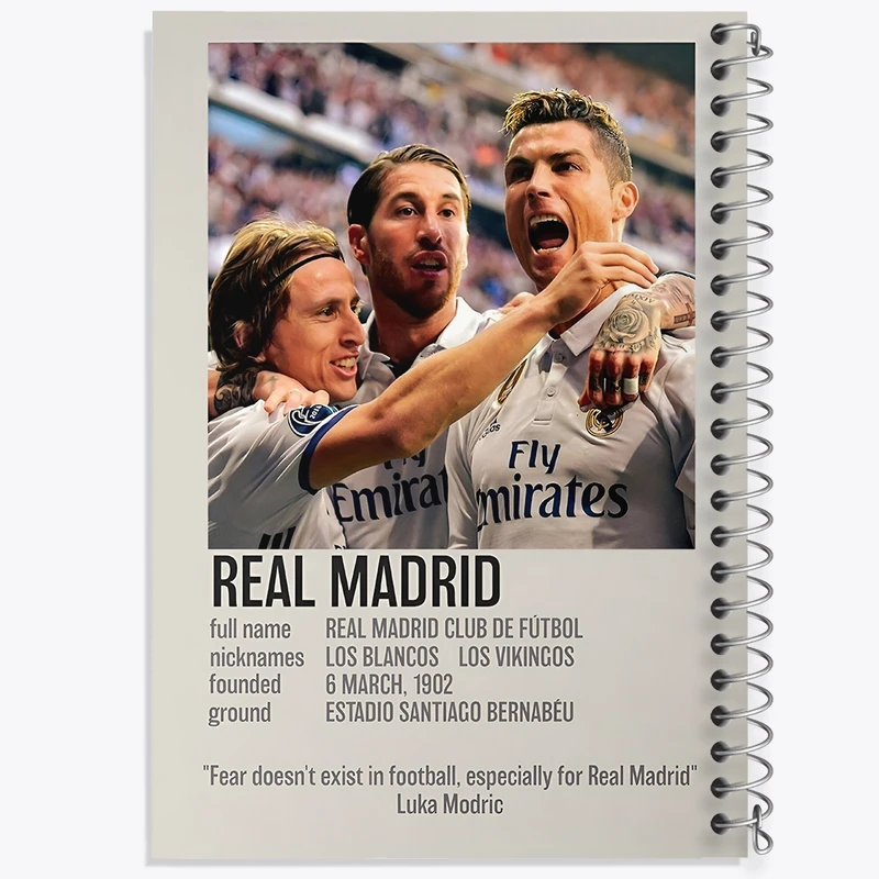 دفتر مشق 50 برگ خندالو طرح رئال مادرید (Real Madrid) کد F13470