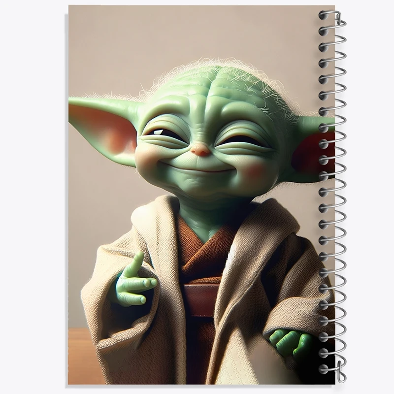 دفتر شطرنجی 50 برگ خندالو طرح بیبی یودا کد F4427