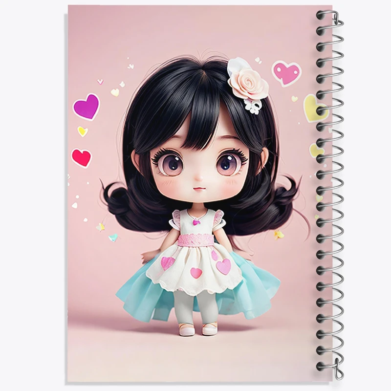 دفتر طراحی 50 برگ خندالو طرح دخترانه (Girlish) کد 36870