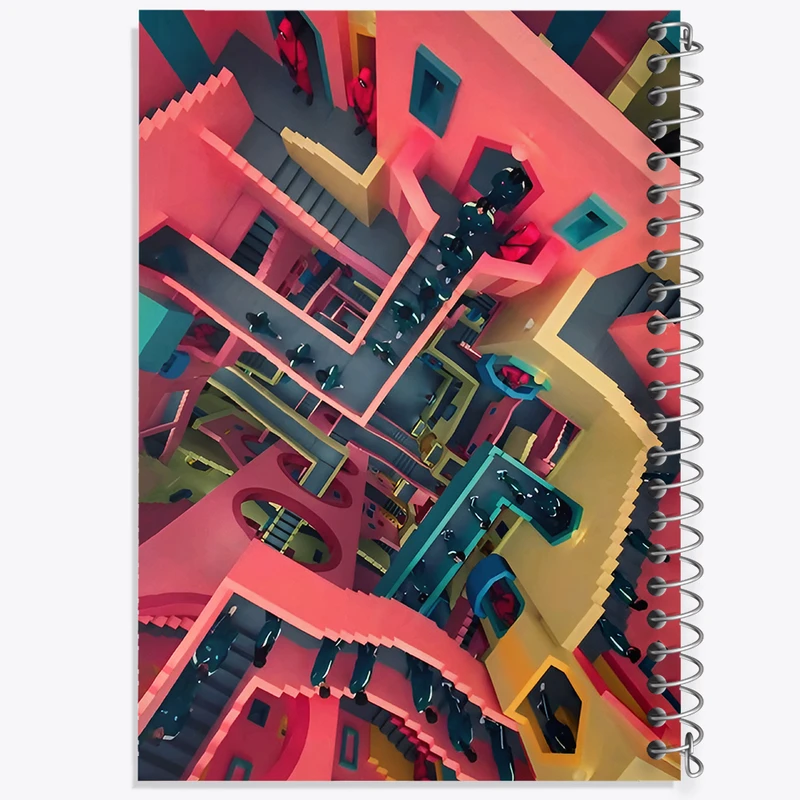 دفتر مشق 100 برگ خندالو طرح بازی مرکب (Squid Game) کد F11870