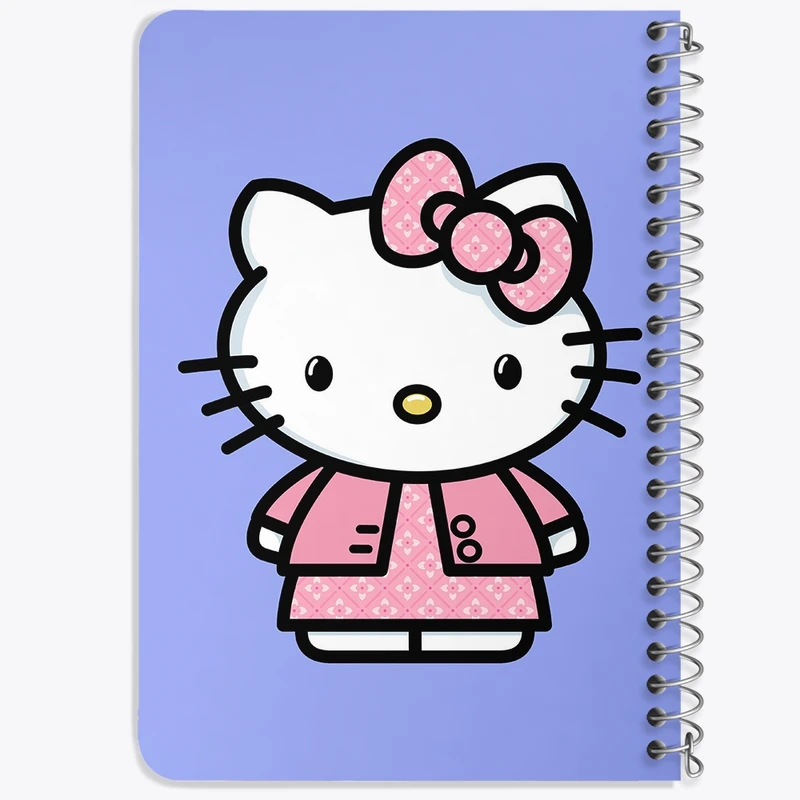 دفتر یادداشت 50 برگ خندالو طرح هلو کیتی Hello Kitty  کد 2489