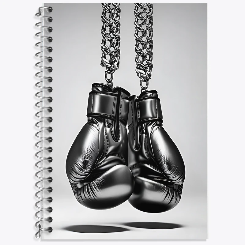 دفتر زبان 50 برگ خندالو مدل دو خط طرح بوکس (Boxing) کد F11997