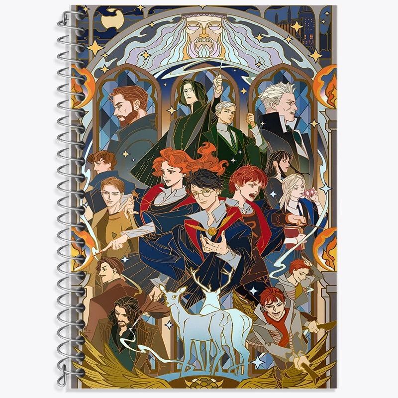 دفتر زبان 50 برگ خندالو مدل سه خط طرح هری پاتر (Harry Potter) کد F10006