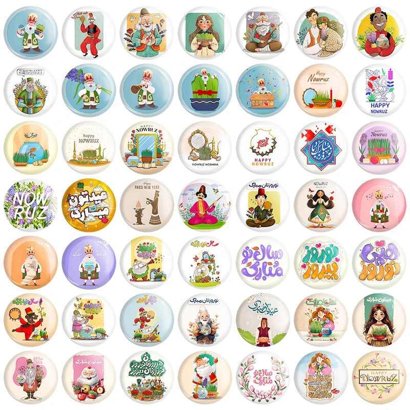 مگنت خندالو مدل تبریک عید نوروز و سال نو کد 202 مجموعه 49 عددی