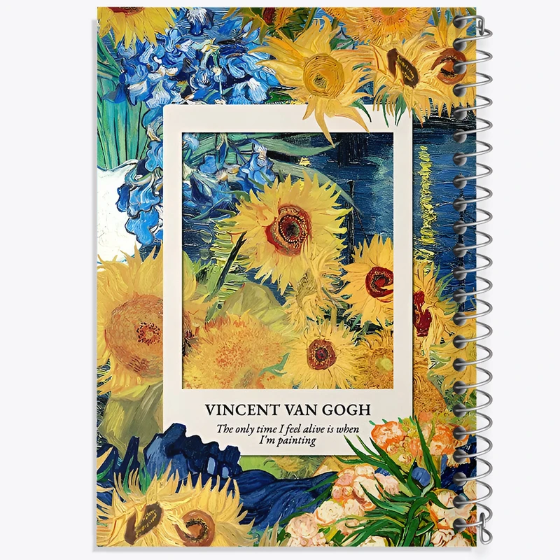 دفتر مشق 100 برگ خندالو طرح ونسان ونگوگ کد F10714