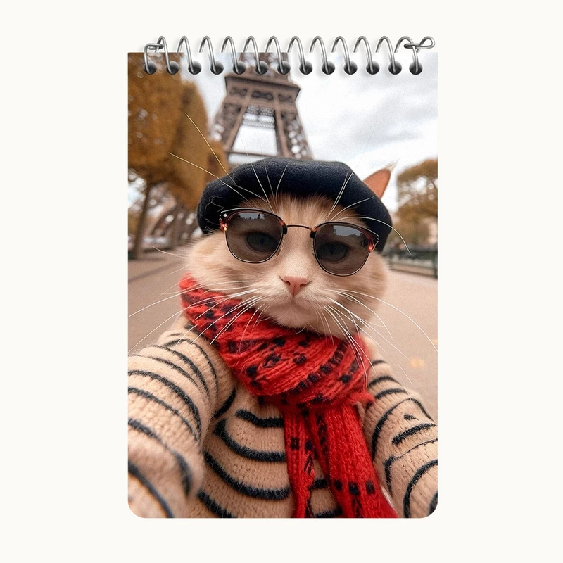 دفتر یادداشت 50 برگ خندالو طرح گربه کد F10064