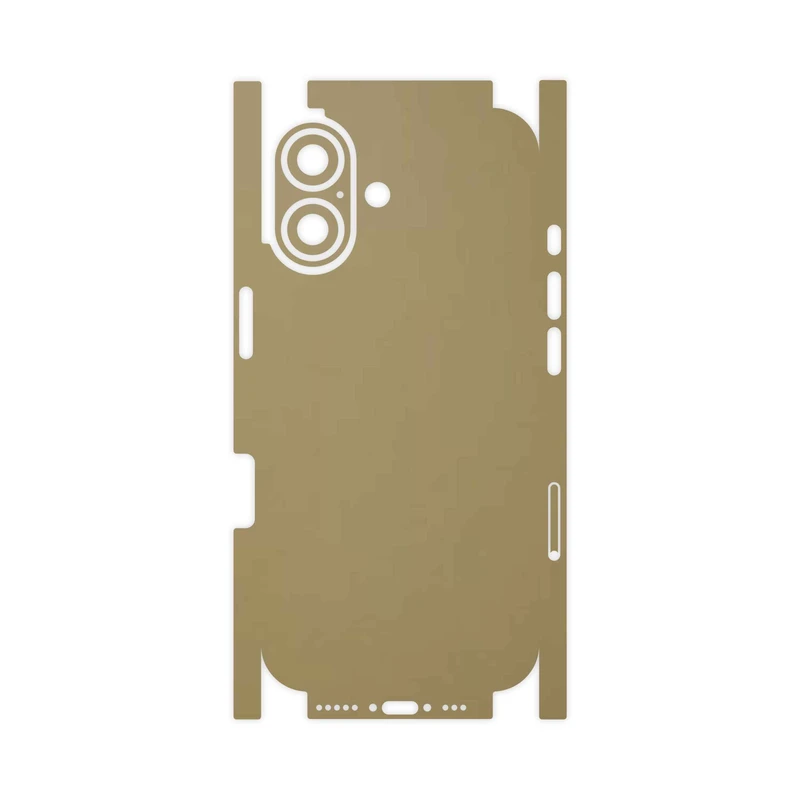 برچسب پوششی ماهوت مدل Matte-Gold-FullSkin مناسب برای گوشی موبایل اپل iPhone 17