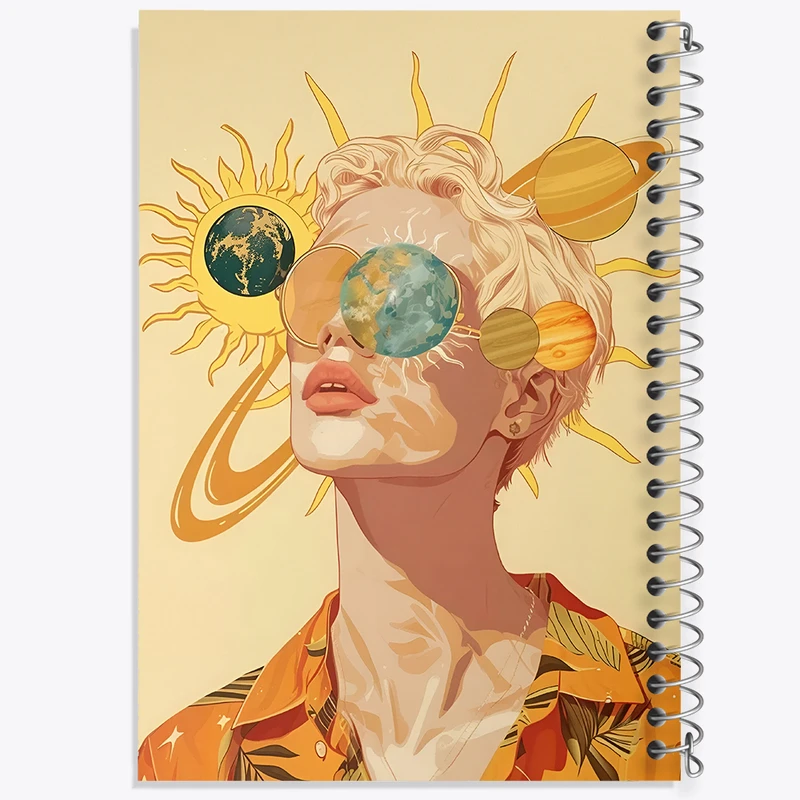 دفتر مشق 50 برگ خندالو طرح پسرانه کهکشانی کد N8433