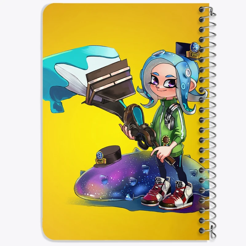 دفتر یادداشت 50 برگ خندالو طرح بازی اسپلاتون (Splatoon) کد 33337