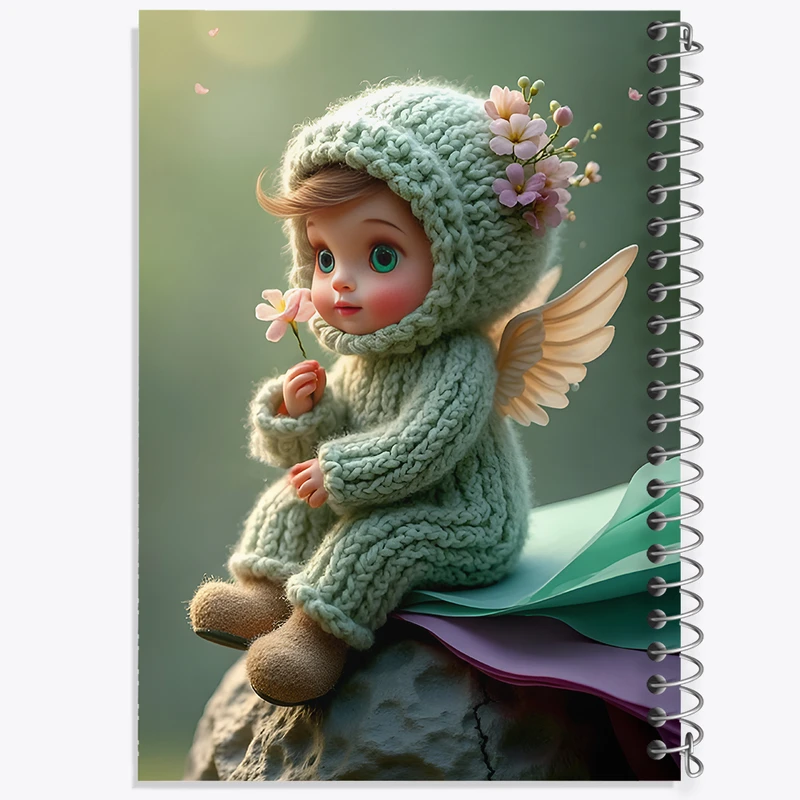 دفتر مشق 100 برگ خندالو طرح فرشته کوچولو کد F11703