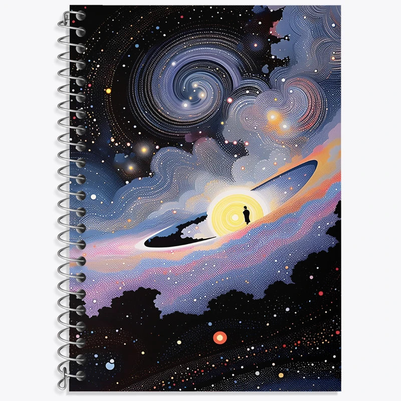 دفتر نت موسیقی 50 برگ خندالو طرح کهکشان کد F4568