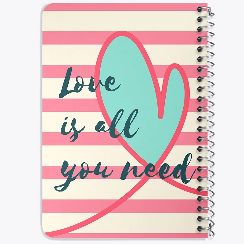 دفتر یادداشت 50 برگ خندالو طرح Love Is All You Need کد N317