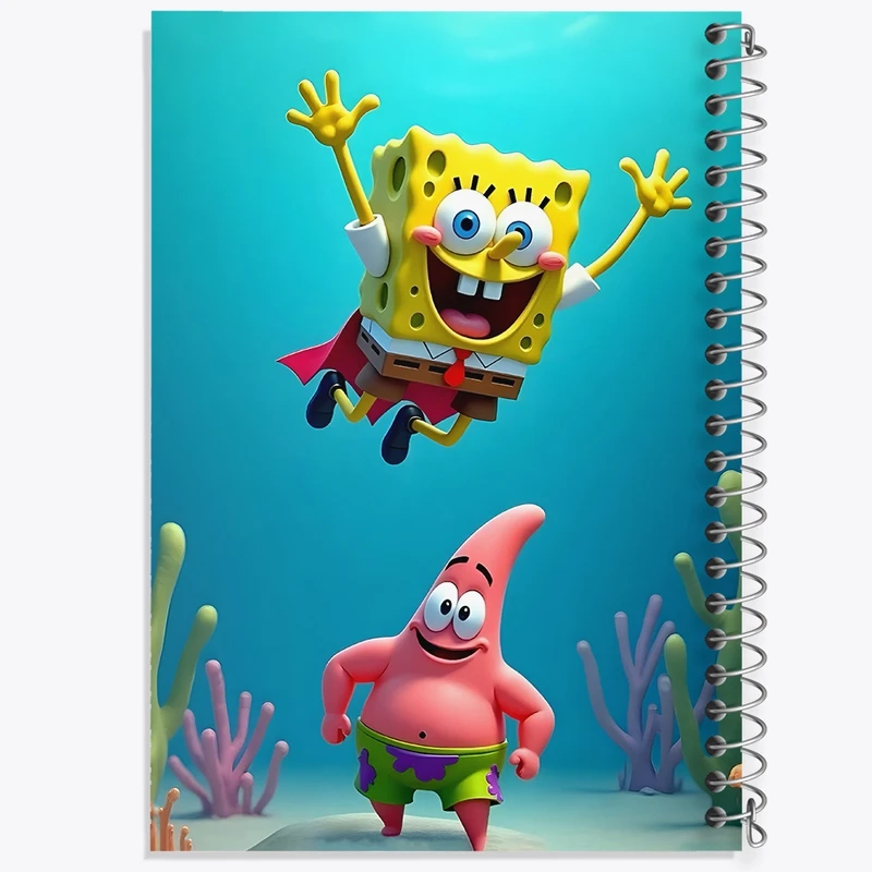 دفتر طراحی 50 برگ خندالو طرح باب اسفنجی و پاتریک کد N7475