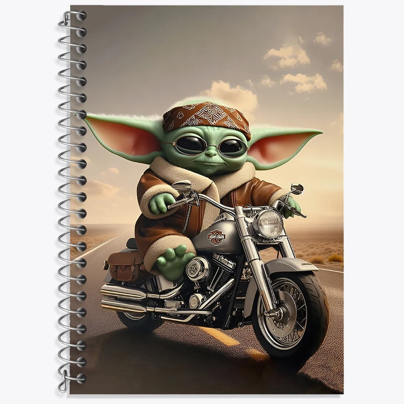 دفتر لغت 50 برگ خندالو طرح بیبی یودا کد F4430