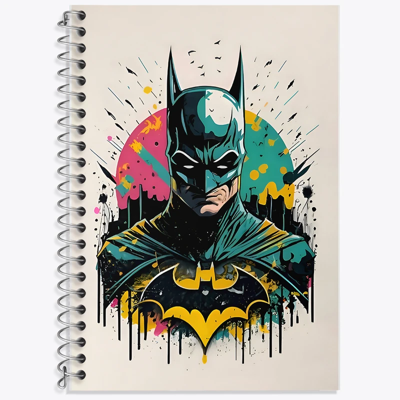 دفتر زبان 50 برگ خندالو مدل دو خط طرح بتمن (Batman) کد F9131