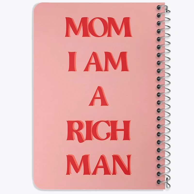 دفتر یادداشت 50 برگ خندالو طرح Mom I Am A Rich Man کد F4081