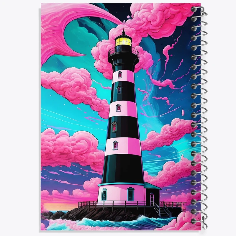 دفتر لیست خرید 50 برگ خندالو طرح فانوس دریایی کد F8732