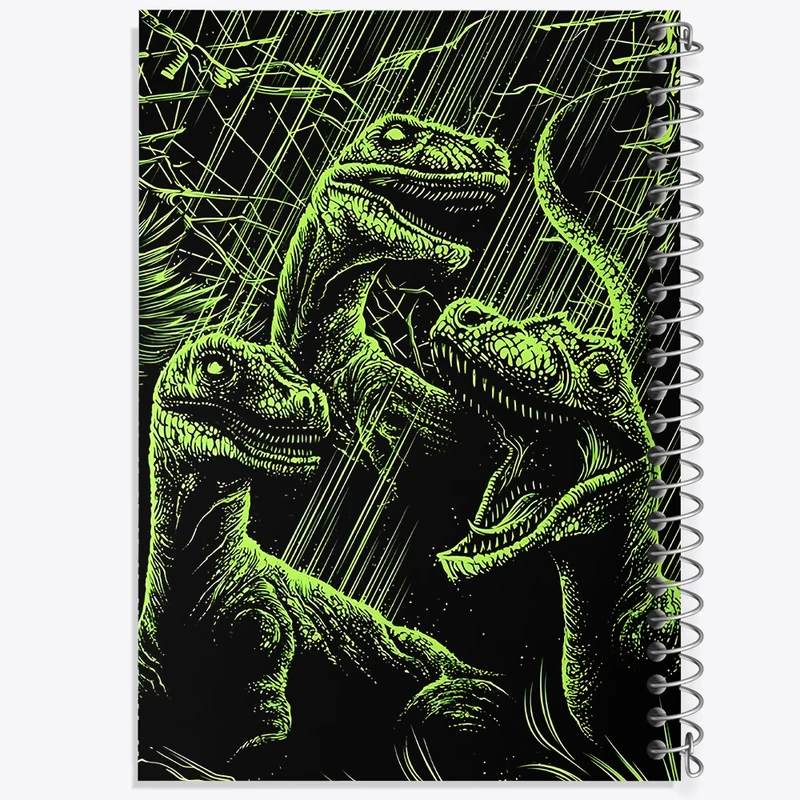 دفتر مشق 50 برگ خندالو طرح دایناسور (Dino) کد F13783
