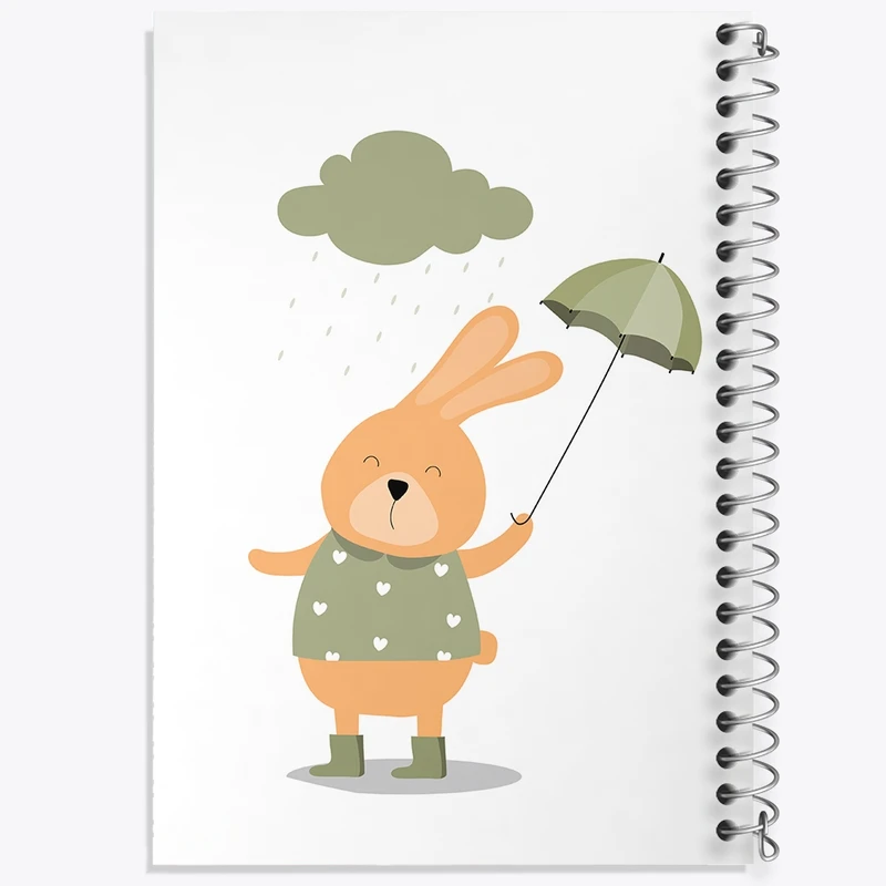 دفتر طراحی 50 برگ خندالو طرح خرگوش بامزه کد N1396