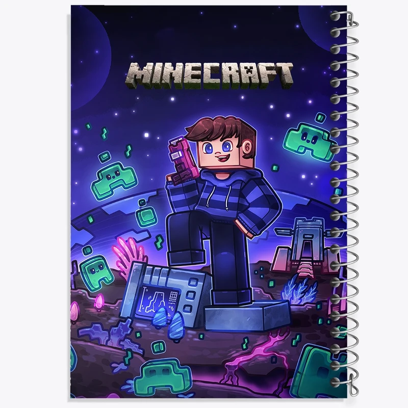 دفتر شطرنجی 50 برگ خندالو طرح بازی ماینکرافت (Minecraft) کد N8674