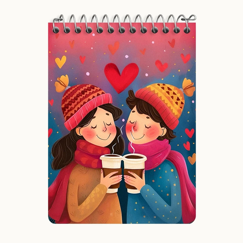 دفتر یادداشت 50 برگ خندالو طرح عاشقانه کد N6297