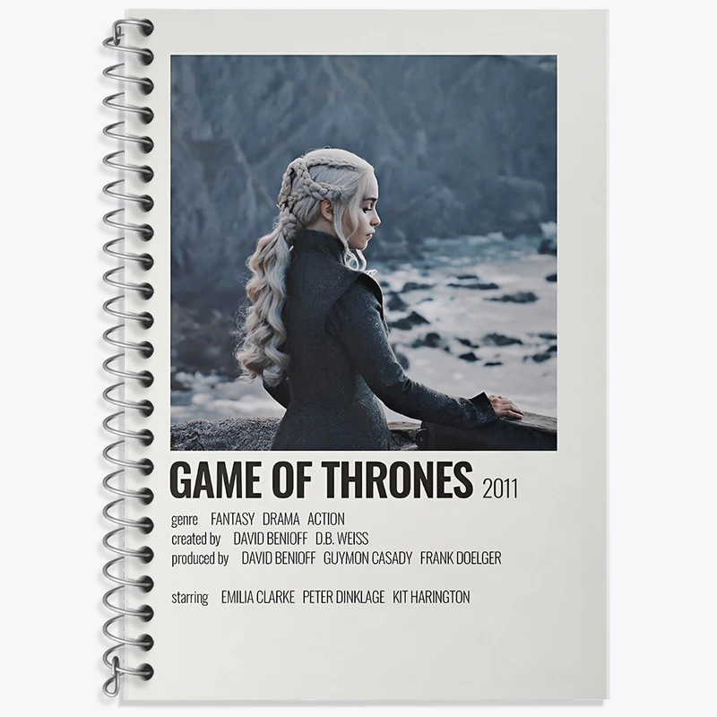 دفتر زبان 50 برگ خندالو مدل دو خط طرح گیم آف ترونز (Game of Thrones) کد F13298
