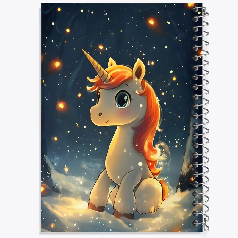 دفتر نقاشی 50 برگ خندالو طرح اسب تک شاخ کد F9619