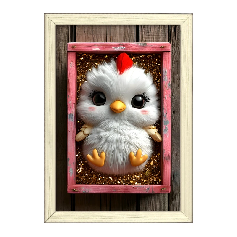 تابلو خندالو طرح جوجه خروس کد F12806